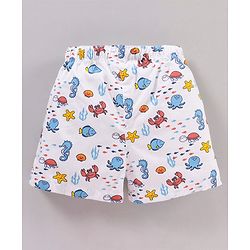 Babyhug Cotton Woven Boxers Printed Pack of 3- Multicolor
