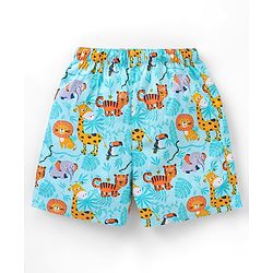 Babyhug Cotton Woven Knee Length Boxers Multi Printed Pack of 3 - Multicolour
