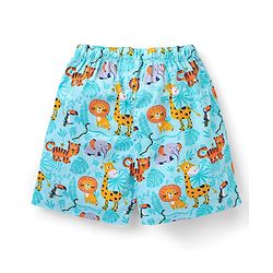 Babyhug Cotton Woven Knee Length Boxers Multi Printed Pack of 3 - Multicolour