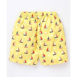 Babyhug Cotton Woven Star Printed & Checks Boxers Pack Of 3 - Multicolour