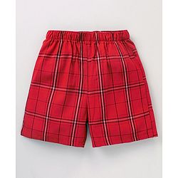 Babyhug Cotton Woven Star Printed & Checks Boxers Pack Of 3 - Multicolour