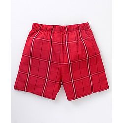 Babyhug Cotton Woven Star Printed & Checks Boxers Pack Of 3 - Multicolour