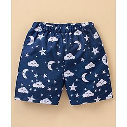 Babyhug Cotton Woven Star Printed Boxers Pack Of 3 - Multicolour