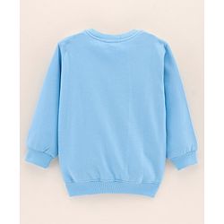 Babyhug Full Sleeves Knit Sweatshirt Minion Print- Blue
