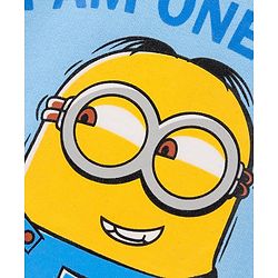 Babyhug Full Sleeves Knit Sweatshirt Minion Print- Blue