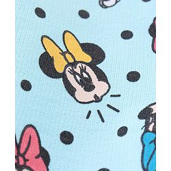 Babyhug Cotton Knit Full Sleeves T-Shirt & Lounge Pant Set All Over Minnie Mouse Print - Blue Yellow