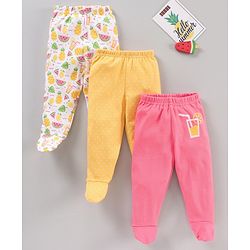 Babyhug Bootie Leggings Multiprint Pack of 3 - Multicolor