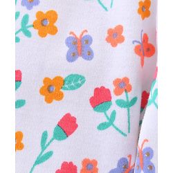 Babyhug Full Length Cotton Bootie Leggings Floral & Dot Print Pack Of 3- Multicolor