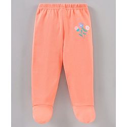 Babyhug Full Length Cotton Bootie Leggings Floral & Dot Print Pack Of 3- Multicolor