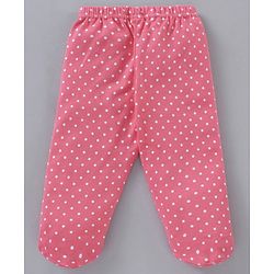 Babyhug Full Length Cotton Bootie Leggings Floral & Dot Print Pack Of 3- Multicolor