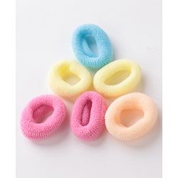 Babyhug Free Size Rubber Bands & Clips Set - Multicolor