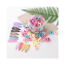 Babyhug Free Size Hair Clips & Bands Set - Multicolor