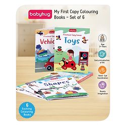 Babyhug My First Copy Colouring Books Pack of 6 - English