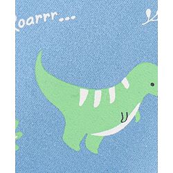 Babyhug Full Sleeves Cotton Blend Knit Sweatshirt With Dino Print - Blue