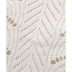Babyhug Full Sleeves Cable Knit Solid Sweater  - White