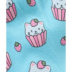Babyhug 100% Cotton Half Sleeve Romper Kittens and Spot Print Pack of 2 - Pink and Blue