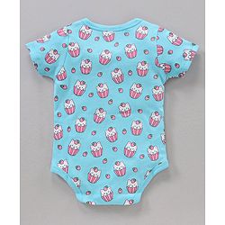Babyhug 100% Cotton Half Sleeves Onesie Multi Print Pack of 3 - Multicolour