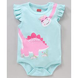 Babyhug 100% Cotton Frill Sleeves Onesie Multi Print Pack of 3 - Multicolour
