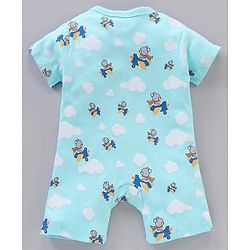 Babyhug 100% Cotton Half Sleeves Striped Rompers Pack Of 2 - Multicolor