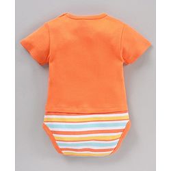 Babyhug 100% Cotton Half Sleeve Onesies Airplane Print Pack of 3 - Multicolor