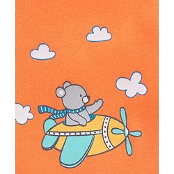Babyhug 100% Cotton Half Sleeve Onesies Airplane Print Pack of 3 - Multicolor