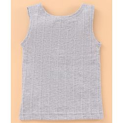 Babyhug Full Sleeves Pullover Vest & Pant Thermal Wear - Light Grey