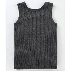 Babyhug Sleeveless Thermal Vests Solid - Dark Grey