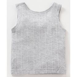 Babyhug Sleeveless Thermal Vests Solid - Light Grey