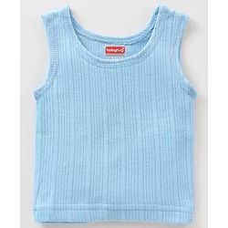 Babyhug Sleeveless Thermal Vests Solid - Blue