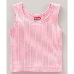 Babyhug Sleeveless Thermal Vests Solid - Pink