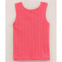 Babyhug Cotton Sleeveless Thermal Vest Solid - Coral