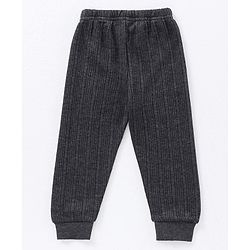 Babyhug Full Sleeves Solid Thermal Wear Set - Dark Grey