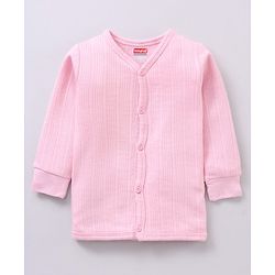 Babyhug Full Sleeves Solid Color Thermal Innerwear Set - Pink