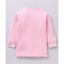 Babyhug Full Sleeves Solid Color Thermal Innerwear Set - Pink