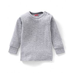 Babyhug Full Sleeves Thermal Inner Wear Solid Colour - Grey