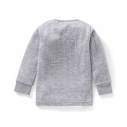 Babyhug Full Sleeves Thermal Inner Wear Solid Colour - Grey