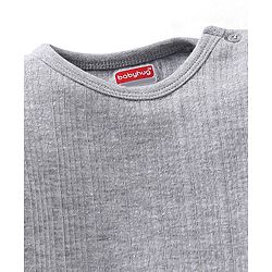 Babyhug Full Sleeves Thermal Inner Wear Solid Colour - Grey