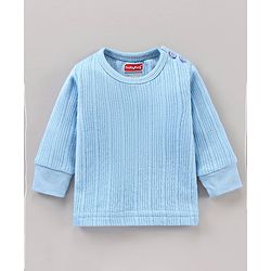 Babyhug Full Sleeves Solid Color Thermal Vest - Blue