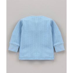 Babyhug Full Sleeves Solid Color Thermal Vest - Blue