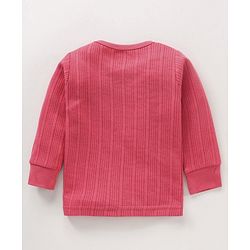 Babyhug Full Sleeves Solid Color Thermal Vest - Coral
