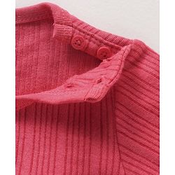 Babyhug Full Sleeves Solid Color Thermal Vest - Coral