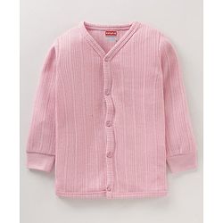 Babyhug Full Sleeves Solid Color Thermal Vest - Pink
