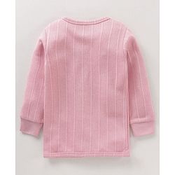 Babyhug Full Sleeves Solid Color Thermal Vest - Pink