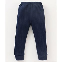 Babyhug Full Length Solid Thermal Pant - Dark Navy Blue