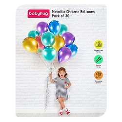 Babyhug Metallic Chrome Balloons - Pack of 30
