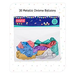 Babyhug Metallic Chrome Balloons - Pack of 30
