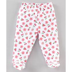 Babyhug Cotton Bootie Leggings Multi Printed Pack of 3 - Multicolour