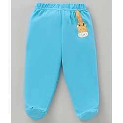 Babyhug 100% Cotton Bootie Leggings Striped Pack of 3 - Blue