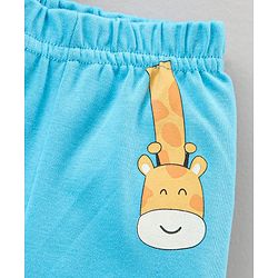 Babyhug 100% Cotton Bootie Leggings Striped Pack of 3 - Blue