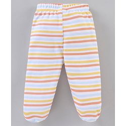 Babyhug Cotton Knit Striped & Zebra Printed Bootie Leggings Pack of 3 - Multicolour